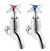 DEVA 095X BIB TAP 1/2" HOT CHROME CROSS TOP BS5412