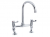 DEVA DLT305B BRIDGE SINK MIXER C/W UNIONS 3" LEVERS CHROME