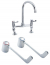DEVA DLV305B 1/2" 6" LEVER CP BRIDGE SINK MIXER C/W UNIONS