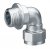 PRESTEX 45CP CHROME 15MM X 1/2" MALE IRON ELBOW 7C1007