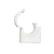 PIPE CLIP HINGED 22MM SINGLE WHITE BM71/2