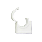 PIPE CLIP HINGED 28MM SINGLE WHITE BM71/3