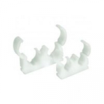 TALON PIPE CLIPS 22MM DOUBLE HINGED WRAP OVER WHITE TD22