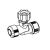 HEP2O HX19/15W BENT SERVICE VALVE 15MM X 1/2" HOT/COLD