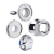 MIRA EXCEL B TEMP/FLOW KNOB ASSY 451.63 CHROME POST2003
