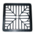 GULLY GRID PLASTIC 6"X 6"BLACK BM44/1