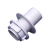 OSMAWELD 1E129 WHITE 21.5MM STRAIGHT TANK CONNECTOR