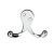HERITAGE DOUBLE ROBE HOOK POLISHED BRASS V1060