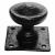 KIRKPATRICK KNOB FURNITURE ON SQUARE PLATE 2" ANTIQUE 808