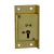 ASEC CUT CUPBOARD LOCK 2.1/2" 4 LEVER BRASS PLATE RH