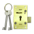 UNION 4146 CUPBOARD LOCK 4 LEVER 2.1/2" STRAIGHT PB