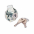 FURNITURE LOCK 5872 C/W 2 KEYS NICKLE.19MM CYLINDER