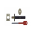 LEGGE P464 DOOR BOLT (2+KEY) STAINLESS STEEL