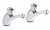DEVA NCT001 NON-CONCUSSIVE 1/2" BASIN TAPS CHROME