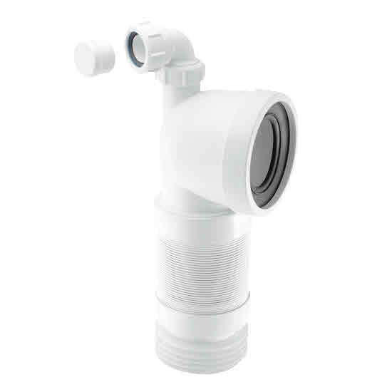 McAlpine Toilet Pan Connectors MCALPINE WCCON8FV BOSSED 1.1/4 BENT