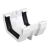 OSMA 4T805 WHITE SQUARELINE GUTTER JOINER WITH BRACKET