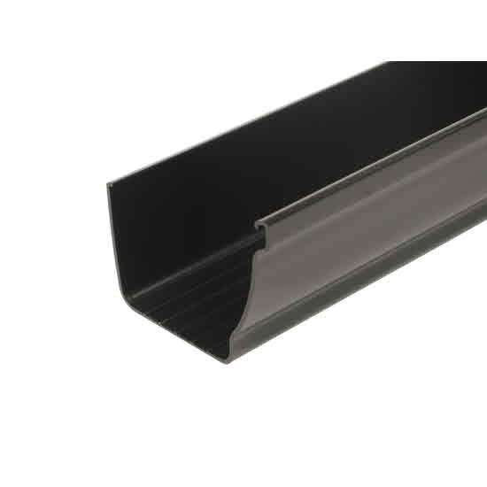 Osma Stormline Rainwater Gutter Downpipe & Fittings OSMA 8T874 BLACK GUTTER 4MT LENGTH