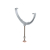 OSMA ROOFLINE 6T694 BOW & PIN FOR RISE & FALL BRACKET GREY
