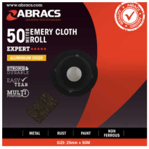ABRACS 25MM X 50M X 40GRIT EMERY CLOTH ROLL