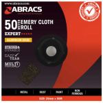 ABRACS 50MM X 50M X 40GRIT EMERY CLOTH ROLL ABRACS 50MM X 50M X 40GRIT EMERY CLOTH ROLL
