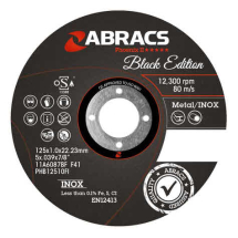 ABRACS BLK ED' METAL CUT OFF WHEEL INOX 115X1.0X22MM TIN 10