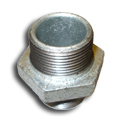 HEX NIPPLE 1/2" X 1/4" GALV MALLEABLE 145/245