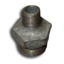 HEX NIPPLE 1" X 3/4" GALV MALLEABLE 145/245