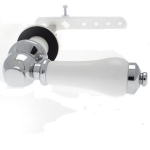 CISTERN LEVER CHROME/WHITE CERAMIC INSERT 367113
