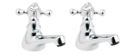 DEVA TUD01 TUDOR BASIN TAPS CAPSTAN HEAD CHROME DEVA TUD01 TUDOR BASIN TAPS CAPSTAN HEAD CHROME