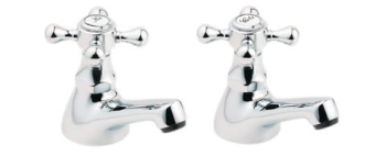 DEVA TUD01 TUDOR BASIN TAPS CAPSTAN HEAD CHROME DEVA TUD01 TUDOR BASIN TAPS CAPSTAN HEAD CHROME