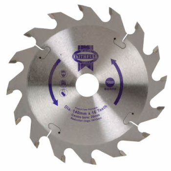 FAITHFULL TCT CIRCULAR SAW BLADE 140 X 20/16/13 X 16T POS FAITHFULL TCT CIRCULAR SAW BLADE 140 X 20/16/13 X 16T POS