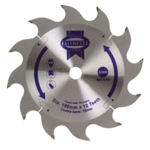 FAITHFULL TCT CIRCULAR SAW BLADE 180 X 16 X 12T FAST RIP