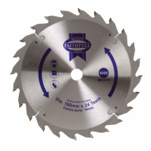 FAITHFULL TCT CIRCULAR SAW BLADE 180 X 16 X 24T FAST RIP