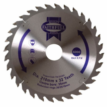 FAITHFULL TCT CIRC SAW BLADE 210X 16/25/30/35 X32T FINE CUT FAITHFULL TCT CIRC SAW BLADE 210X 16/25/30/35 X32T FINE CUT