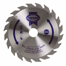 FAITHFULL TCT CIRC SAW BLADE 235 X16/20/30/35 X20T FAST RIP FAITHFULL TCT CIRC SAW BLADE 235 X16/20/30/35 X20T FAST RIP