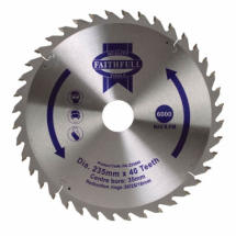 FAITHFULL TCT CIRC SAW BLADE 235X 16/25/30/35 X40T FINE CUT