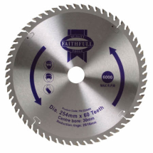 FAITHFULL TCT CIRC SAW BLADE 254 X 25/16/30 X 60T FINE FAITHFULL TCT CIRC SAW BLADE 254 X 25/16/30 X 60T FINE