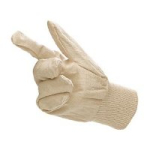 COTTON DRILL GLOVES 8oz MENS KNIT WRIST