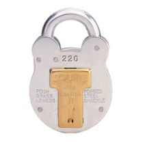 SQUIRE 220 38MM OLD ENGLISH 4 LEVER GALV STEEL PADLOCK