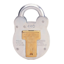SQUIRE 440 50MM OLD ENGLISH 4 LEVER GALV STEEL PADLOCK