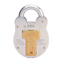 SQUIRE 660 64MM OLD ENGLISH 4 LEVER GALV STEEL PADLOCK