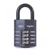 SQUIRE CP50/1.5 50MM RECODABLE COMBINATION L/S PADLOCK BLACK