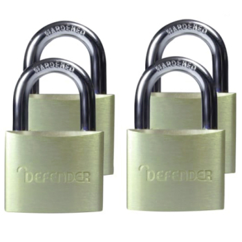 SQUIRE DEFENDER DFAL4Q QUAD(4) PACK 40MM ALUMINIUM PADLOCKS SQUIRE DEFENDER DFAL4Q QUAD(4) PACK 40MM ALUMINIUM PADLOCKS