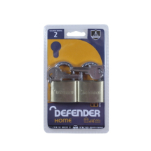 SQUIRE DEFENDER DFBP2T TWIN PACK 20MM SOLID BRASS PADLOCKS