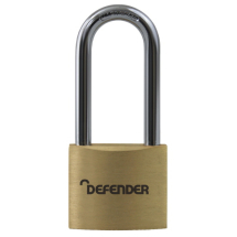 SQUIRE DEFENDER DFBP4/2.5 40MM LONG SHACKLE BRASS PADLOCK