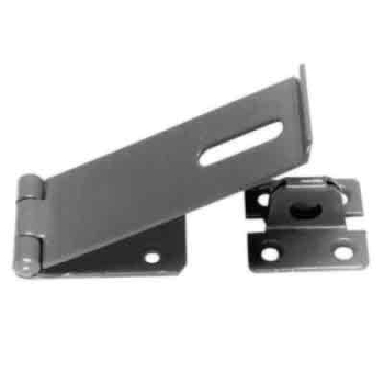 HASP & STAPLE 4.1/2Inch SAFETY PATTERN BLACK JAPANNED HS617
