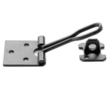 HASP & STAPLE 2.1/2inch WIRE PATTERN BLACK JAPANNED HS610
