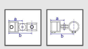 Interclamp 173  Single Swivel Socket Dimesions 