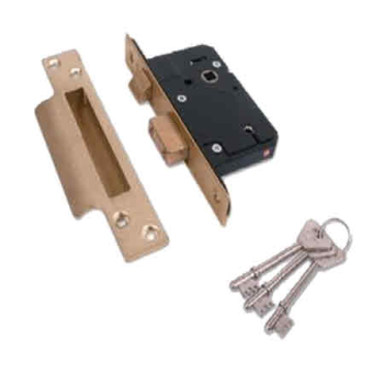 LEGGE 5642 MORTICE LOCK 2.1/2Inch 5 LEVER BS POLISHED BRASS
