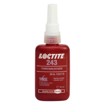 LOCTITE 243-50ML THREADLOCKER MEDIUM STRENGTH OIL TOLERANT LOCTITE 243-50ML THREADLOCKER MEDIUM STRENGTH OIL TOLERANT